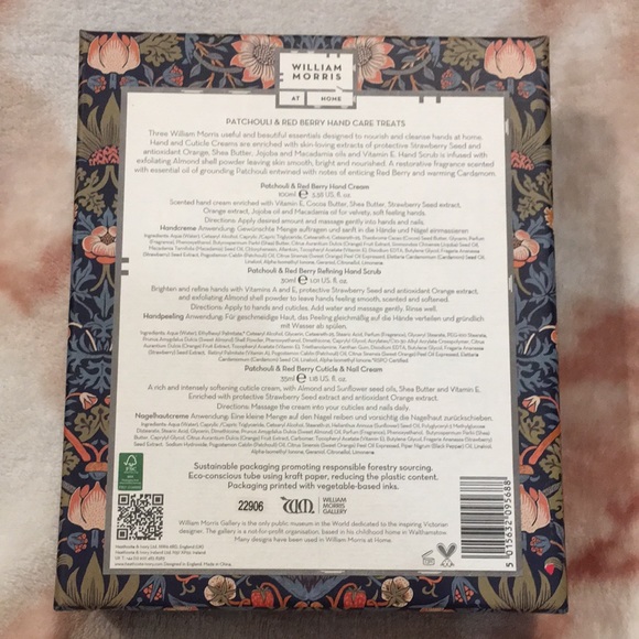 William Morris At Home Scented Hand Care Treats Boxed Set NWT England *No Cover - Picture 12 of 16